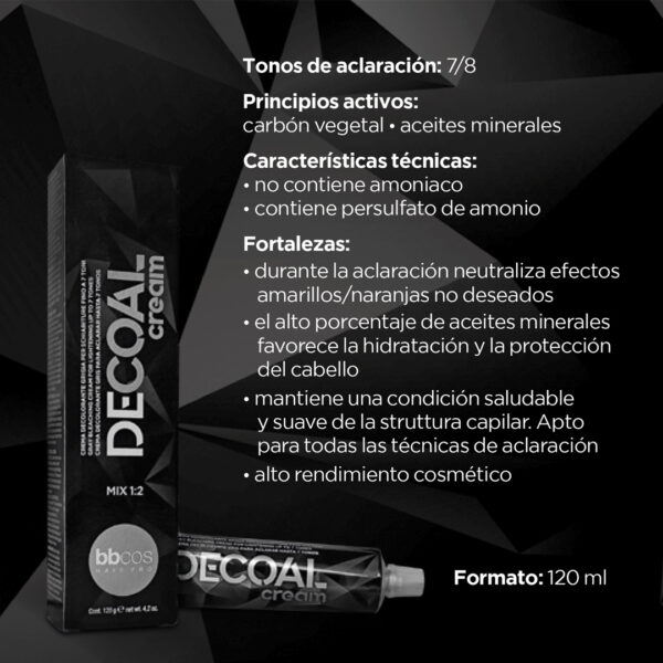 DECOAL CREAM Carbón Activado 120ml - Imagen 2